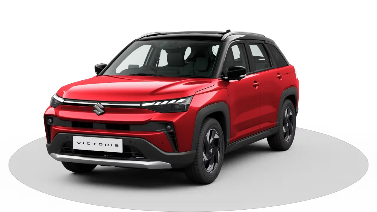 Sizzling Red With Bluish Black Roof